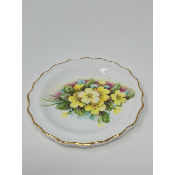 Royal Grafton Fine Bone China Floral Plates Set of 2 Gold Trim England - Picture 11 of 11
